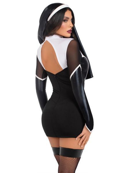 Костюм черниці Leg Avenue Holy Hottie Dress M SX2793 фото