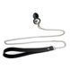 Силіконова анальна пробка Art of Sex Metal Anal Plug with Leash size L з повідцем Black SO6181 фото 2